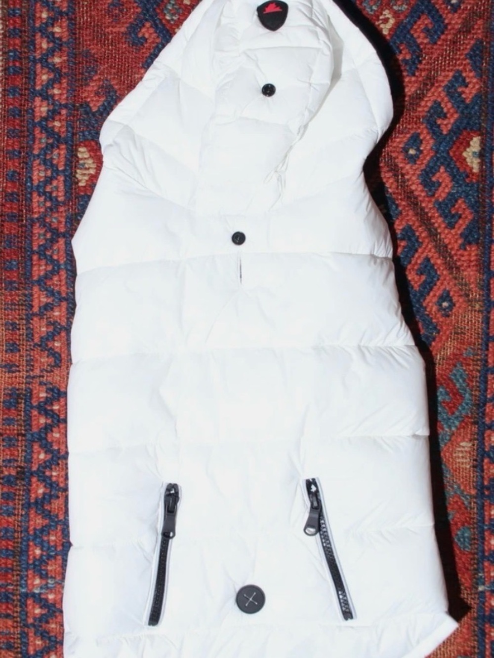 White Puffer Dog Vest -Pajar Brand Insulated Pet Jacket - Picture 3 of 6